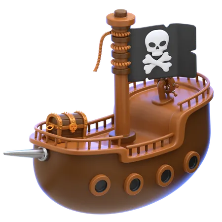 Navio pirata  3D Icon