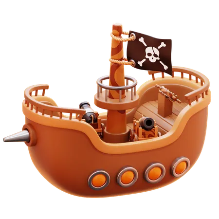 Navio pirata  3D Icon
