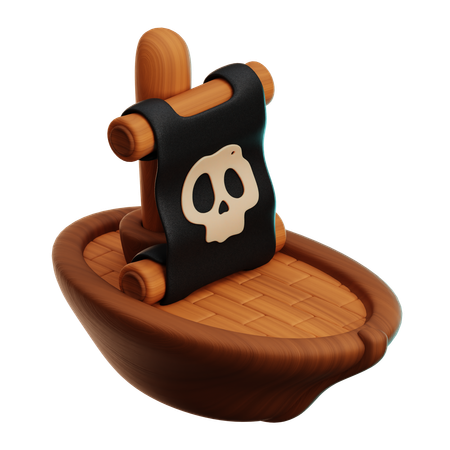 Navio pirata  3D Icon