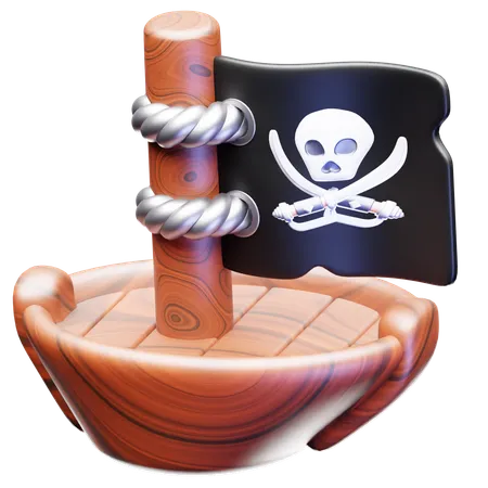 Navio pirata  3D Icon