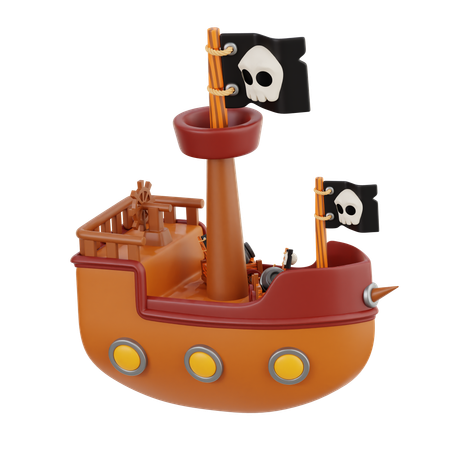 Navio pirata  3D Icon