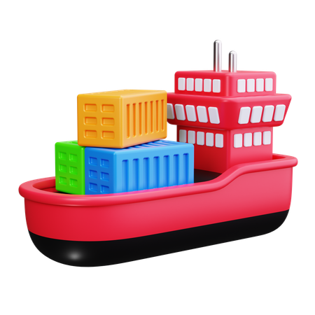 Navio porta-contentores  3D Icon