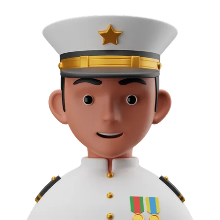 Navy Officer  3D Icon