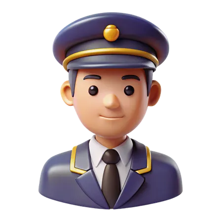 Navy Officer Avatar  3D Icon