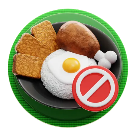 Pas de manger  3D Icon