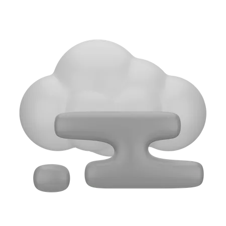 Nebliges 3 D Wetter 3D Icon
