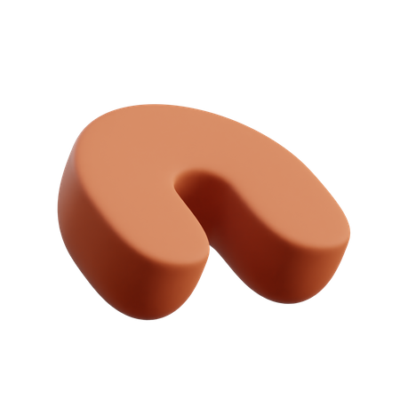 Neck pillow shape  3D Icon