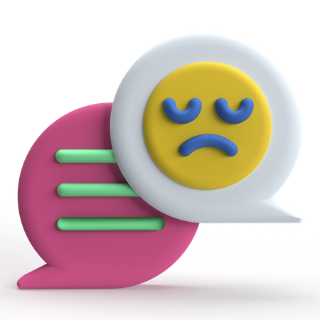 否定的なコメント  3D Icon