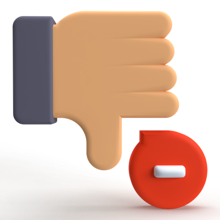 Negetive Review  3D Icon