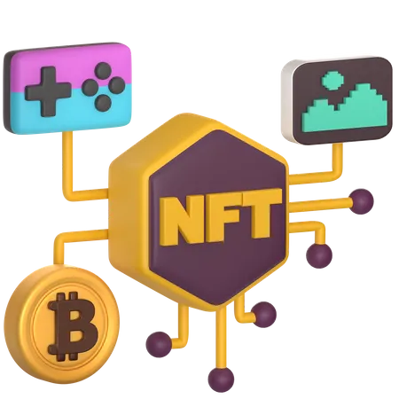 Réseau nft  3D Icon