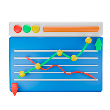 Negociação de ações  3D Icon