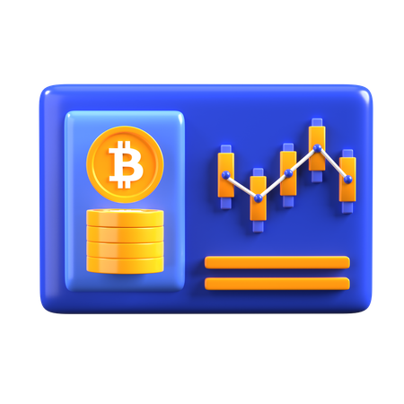 Negociação de bitcoins  3D Icon