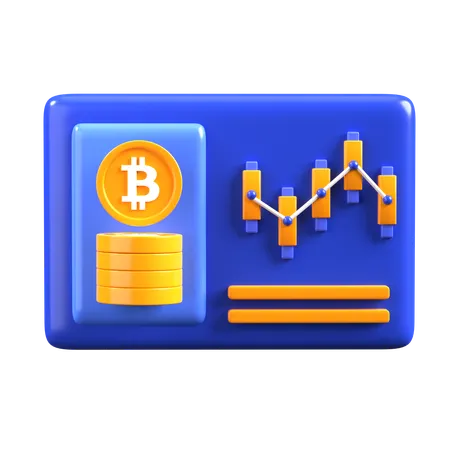 Negociação de bitcoins  3D Icon