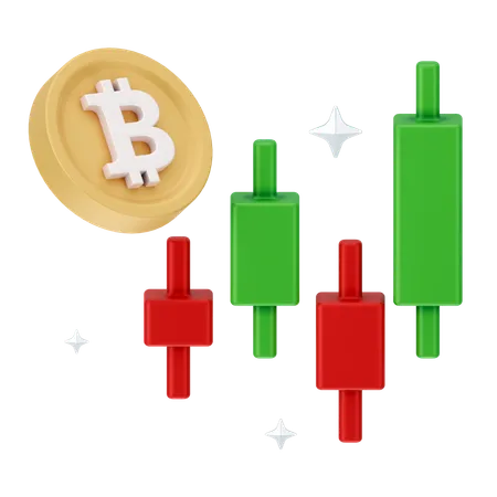 Negociação de bitcoins  3D Icon