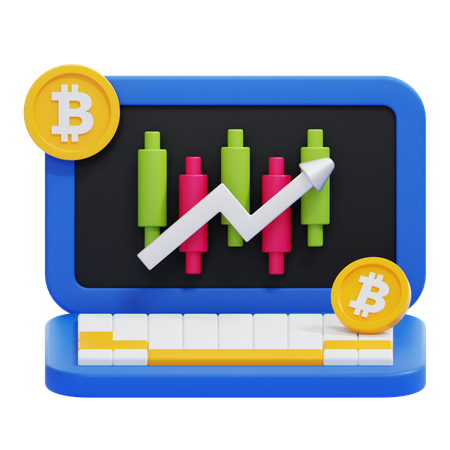 Negociação de bitcoin  3D Icon