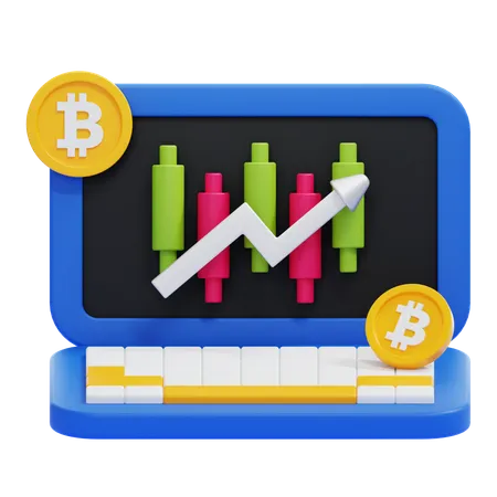 Negociação de bitcoin  3D Icon