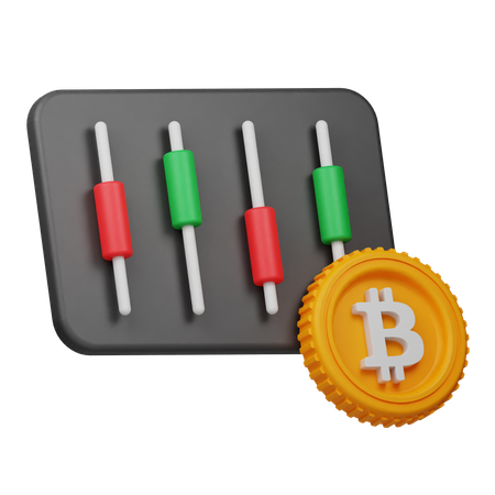 Negociação de bitcoins  3D Icon