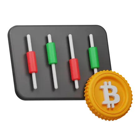 Negociação de bitcoins  3D Icon