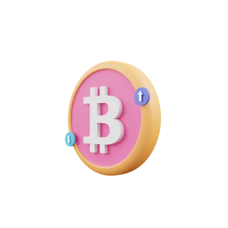 Negociação de bitcoins  3D Icon