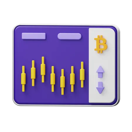 Negociação de bitcoins  3D Illustration