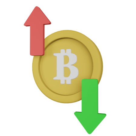 Negociação de bitcoins  3D Illustration