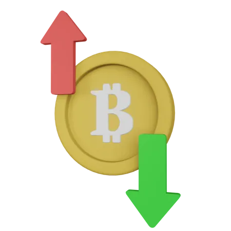 Negociação de bitcoins  3D Illustration