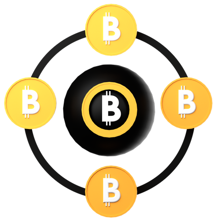 Negociação de bitcoins  3D Icon