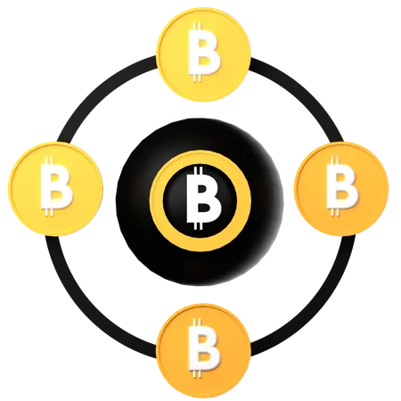 Negociação de bitcoins  3D Icon