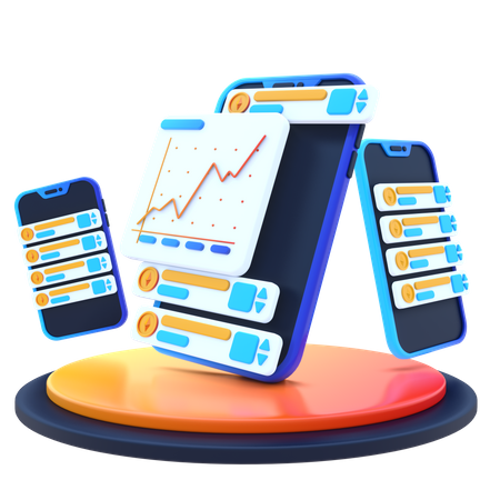 Negociação de bitcoins  3D Icon