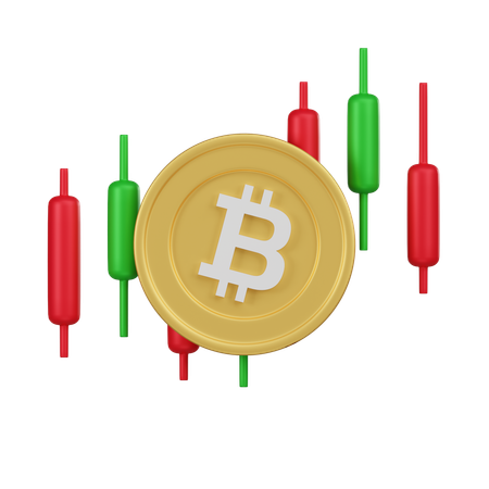 Negociação de bitcoins  3D Icon