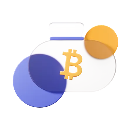 Blockchain De Conta Criptografada Bitcoin 3D Illustration