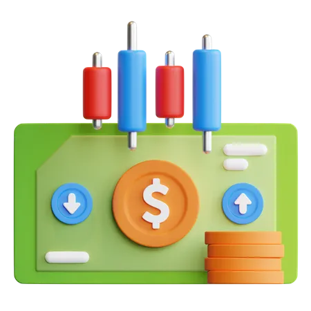 Negociação de dinheiro  3D Icon