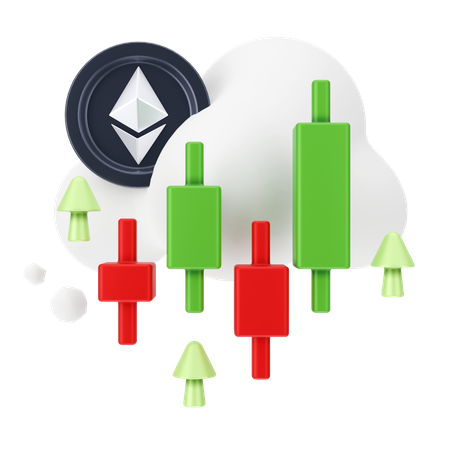 Negociação de ethereum  3D Icon