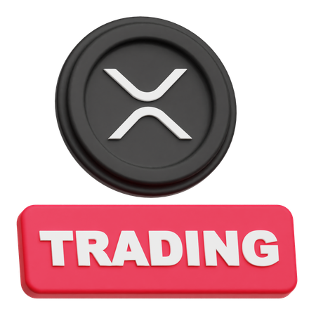 Negociação de moedas XRP  3D Icon