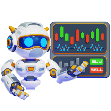 NEGOCIAÇÃO DE ROBÔ 2  3D Illustration