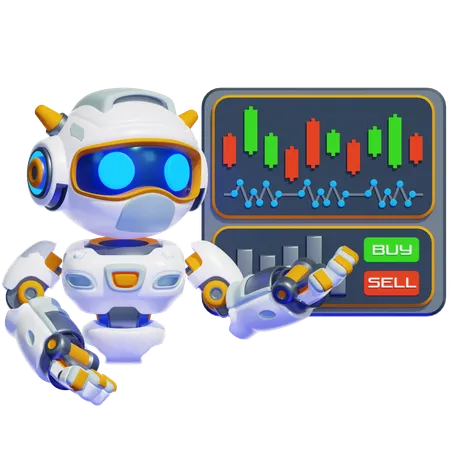 NEGOCIAÇÃO DE ROBÔ 2  3D Illustration