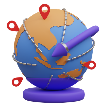 Negócio global  3D Icon