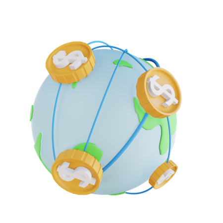 Negócio global  3D Icon