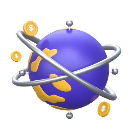 Negocio global  3D Icon