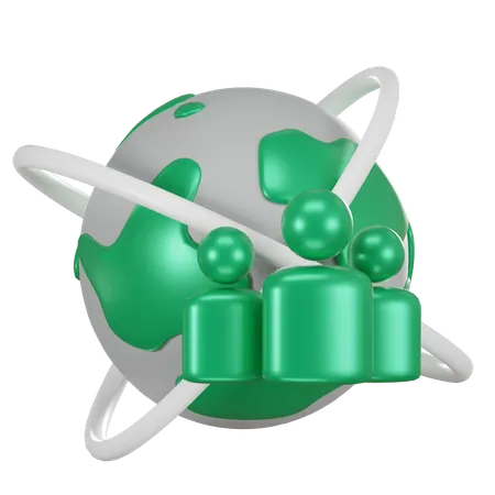 Negocio global  3D Icon