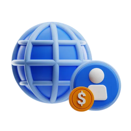 Negocio global  3D Icon