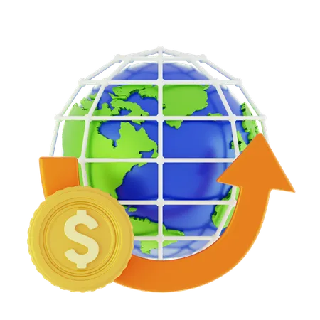 Negocio global  3D Icon