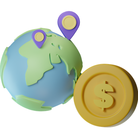 Negocio global  3D Icon