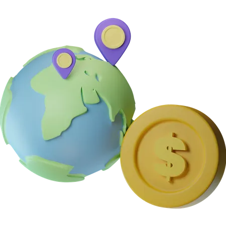 Negocio global  3D Icon