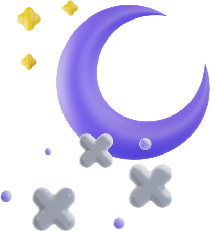 Neige la nuit  3D Icon