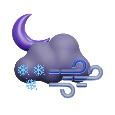 Neige la nuit  3D Icon