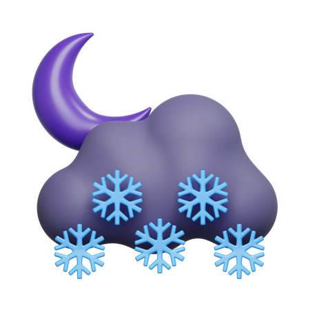 Neige la nuit  3D Icon