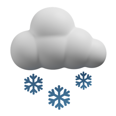 Neigeux et nuageux  3D Icon