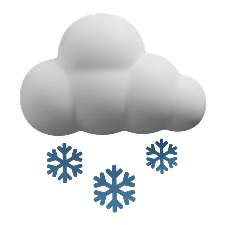 Neigeux et nuageux  3D Icon