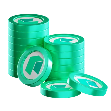 Neo Coin Stacks  3D Icon